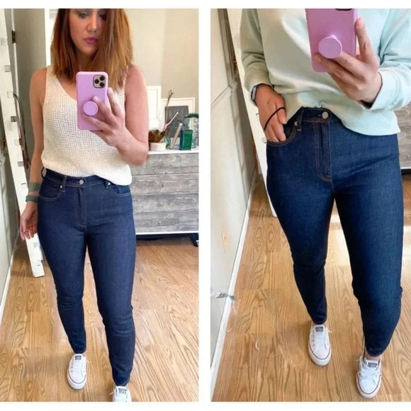 Everlane Denim - Everlane Dark Wash Denim High Rise Skinny Ankle Size 26